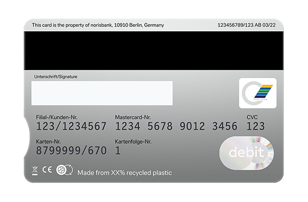 Rückseite norisbank Card
