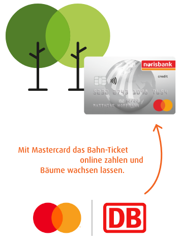 Mit Mastercard das Bahn-Ticket online zahlen und 8 Bäume wachsen lassen