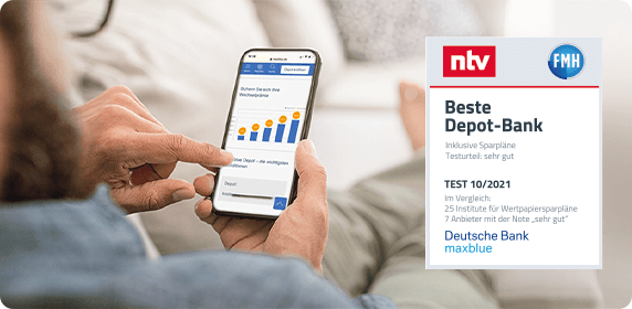 maxBlue Testsiegel: ntv - Beste Depot-Bank