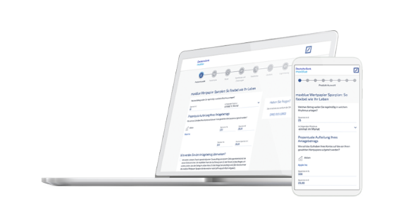 Screenshot maxblue Wertpapier Sparplan Eröffnung