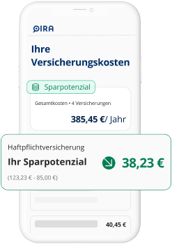 Ein Screenshot von einem Handy-Display zeigt, wie die Registrierung im Quira Versicherungsmanager funktioniert, um Versicherungen zu verwalten.