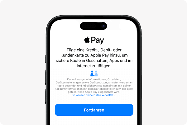 Apple Pay aktivieren - in Apple Wallet übertragen