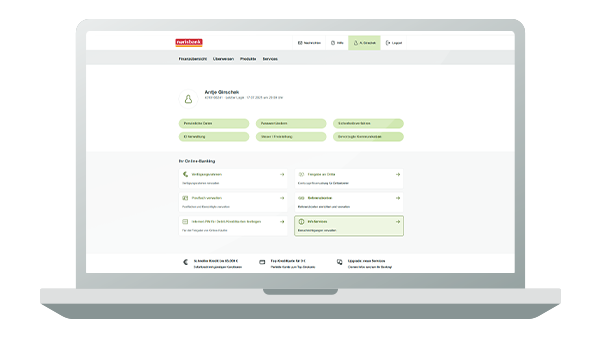 Screenshots norisbank Online-Banking InfoServices