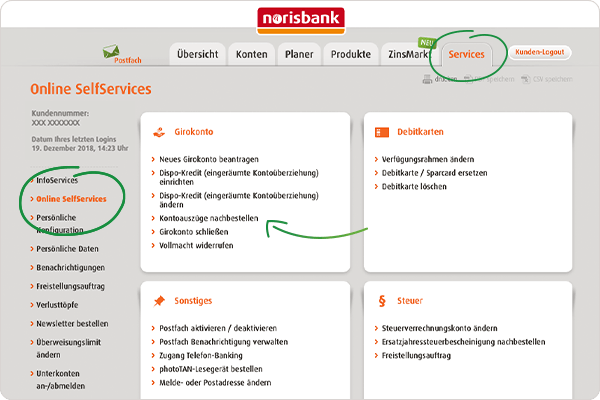 Kontoauszüge nachbestellen norisbank