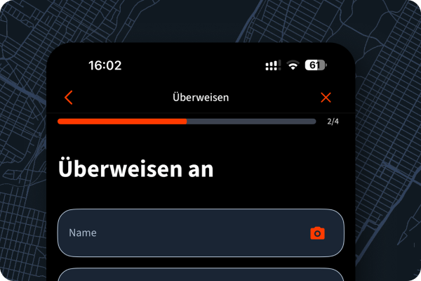 App Überweisung-Funktion