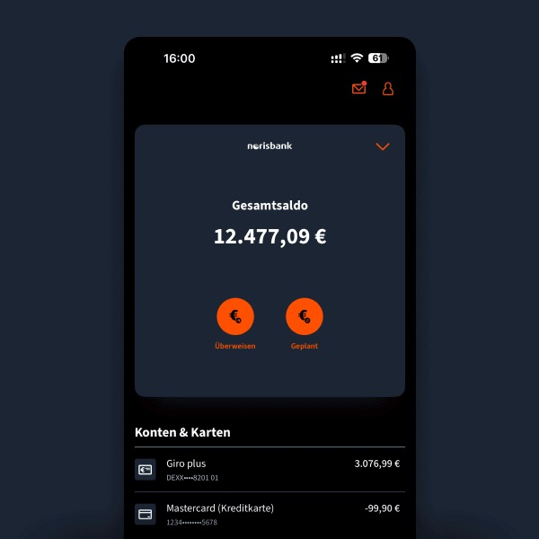 Screenshots norisbank App