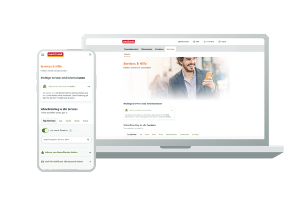 Screenshot norisbank Infoservices in App und Online-Banking