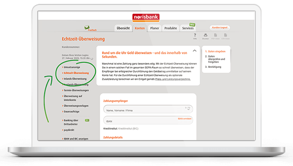 SEPA-Echtzeitüberweisung: Wenn es eilig ist | norisbank