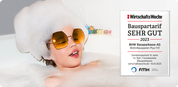 Testsiegel Wirtschaftswoche - Bauspartarif sehr gut 2023