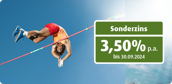 Sonderzins 1,25% bis 30.06.2023