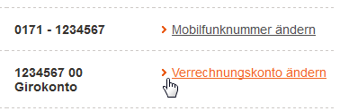 mobile TAN Gebührenkonto anzeigen