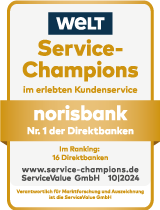 Testsiegel "Die Welt" - Service Champions