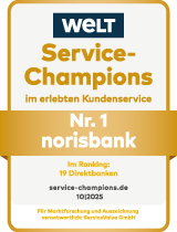 WELT/ServiceValue – Nr. 1 Service-Champions (Direktbanken)