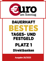 €uro am Sonntag – Dauerhaft bestes Tages- und Festgeld