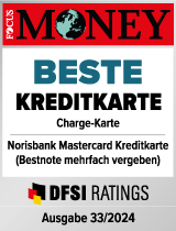 Siegel Focus Money "Beste Kreditkarte" für Mastercard Kreditkarte