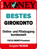 Testsiegel Focus Money "Bestes Girokonto"