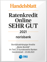 Siegel Handelsblatt "Ratenkredit online sehr gut"