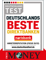 Focus Money: ''Beste Direktbanken' 1. Platz norisbank
